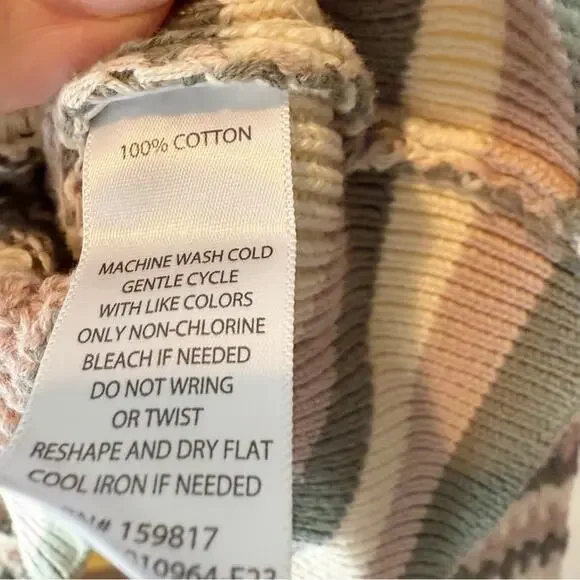 Altar'd Stare Briella striped knit sweater Sz M Crochet Cropped Boho - Picture 9 of 10